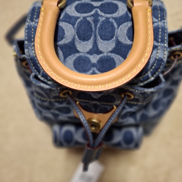 Coach Riya Backpack 21 in Signature Denim - Picture 11 of 15